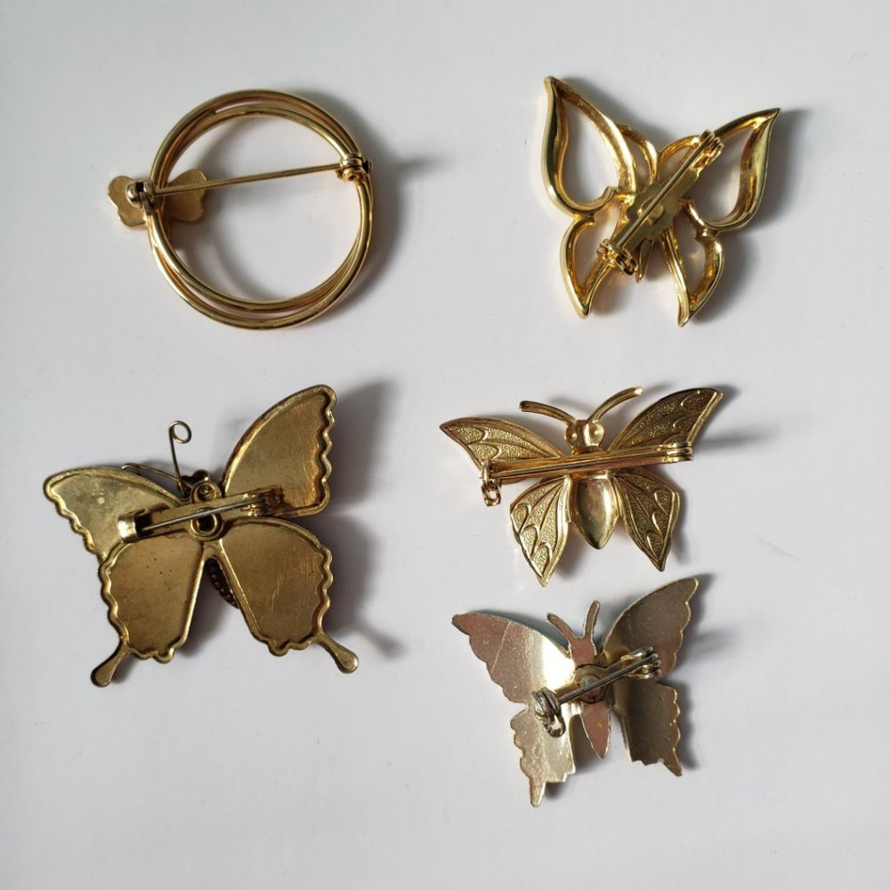 5 Assorted Butterfly Pins - Picture 2 of 9